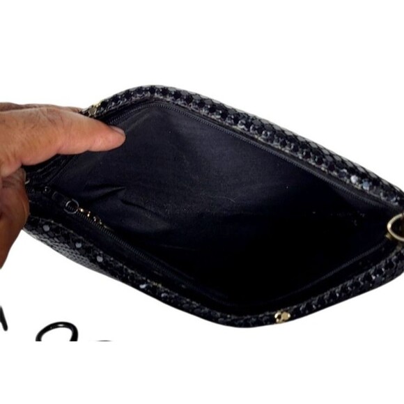 Vintage 70s Whiting & Davis Black Gold Mesh Diamond Art Deco Shoulder Bag - Picture 15 of 15